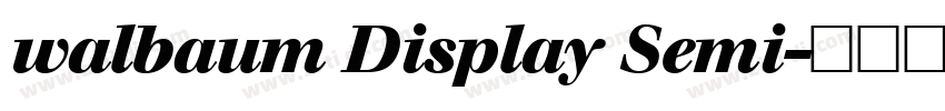 walbaum Display Semi字体转换